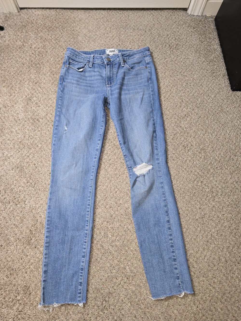PAIGE Light Blue Kylie Crop Jeans Size 27